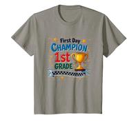 First Day Champion 1st Grade Star Student Trophy T-Shirt, Kids, Slate, 2 Years