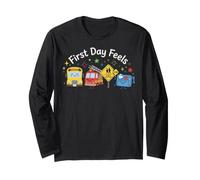 First Day Feels Cute Elementary Student School Day Long Sleeve T-Shirt