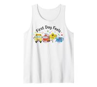 First Day Feels Cute School Bus Lunchbox Student Tank Top