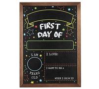 First Day Last Day of School Chalkboard Double Sided Sign with Frame - 14" x 10"