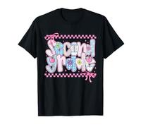 First Day of 2nd Grade Girls Coquette Bow Back to School T-Shirt
