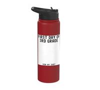 First Day of 3rd Grade Sign My Shirt Back to School Funny Stainless Steel Insulated Water Bottle