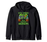 First Day of 5th Grade Player Ready 1st Day of 5th Grade Zip Hoodie