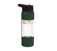 First Day of 6th Grade Sign My Shirt Stainless Steel Insulated Water Bottle