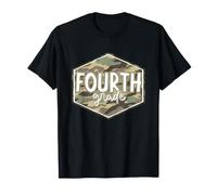 First Day of Fourth Grade Camo Back to School 4th Grade Boys T-Shirt
