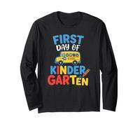 First Day of Kindergarten School Bus Back to School Cute Long Sleeve T-Shirt