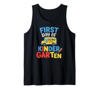 First Day of Kindergarten School Bus Back to School Cute Tank Top