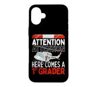 First Day Of School 1st Grade Police Helicopter - ATTENTION Case for iPhone 16 Plus