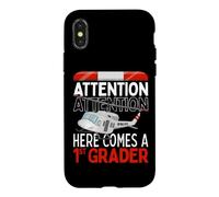 First Day Of School 1st Grade Police Helicopter - ATTENTION Case for iPhone X/XS