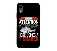 First Day Of School 1st Grade Police Helicopter - ATTENTION Case for iPhone XR
