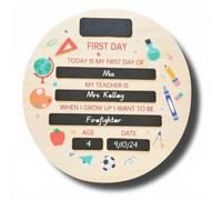 First Day of School Board, Reusable Wooden Back to School Board