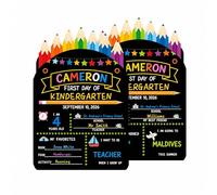 First Day of School Board Sign Reusable Back to School Signs My First and Last Day at School Chalkboard Gifts Double-Sided Kindergarten Chalkboard Signs, Pre K Sign Board, Preschool Board Photo Prop
