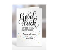First Day of School Card, At, Back, For Teacher, Nursery, Preschool, Primary, Secondary, High, College, University, Uni, Gifts, Present, Male, Female, 1st, A5-227_210