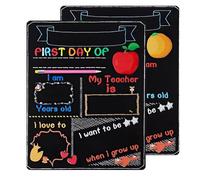 First Day of School Chalkboard, Back to Schools Sign, Reusable Double Sided Blackboard, Easy to Clean Chalkboard, Back to School Supplies for Kids Children Preschool Kindergarten Decor Blackboard