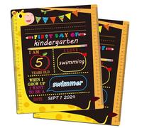 First Day of School Chalkboard, My First Day of School Board, Double Sided Chalkboard Sign, Back to School Chalk Board for Kids,Last Day Decorations