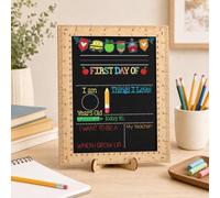 First Day of School Sign Reusable and Erasable School Board for Kids First Day, My First Day of Kindergarten Sign (DK06)