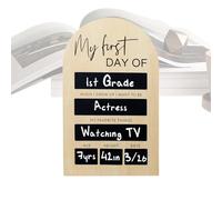 First Day of School Sign - Reusable Slate Photo Keepsake Back to School - Personalised Child Board with Date, Class, First Name - Photobooth Accessory Kindergarten Primary