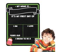First Day of School Sign | Rewritable Double-Sided Chalkboard - First and Last School Memory Decoration for Children Girls