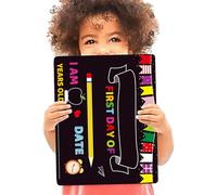 First Day Of School Sign | Straight - 10" X 12" First & Last Day School Board | Reusable Chalkboard Panel for Beginning of School Year, Double Side for Kids