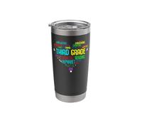 First Day of School Third Grade Teacher Word Cloud Heart Stainless Steel Insulated Tumbler