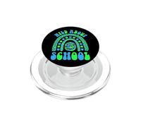 First Day Of School Wild About School Earth Leopard Rainbow PopSockets PopGrip for MagSafe