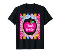 First Day of Third Grade Back to School Bow Teacher Girls Value Graphic T-Shirt, Men, Black, L