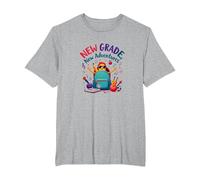 First Day of Third Grade Girls New Adventures T-Shirt, Men's Big and Tall, Heather Grey, 5X Tall