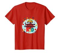 First Day of TK Transitional Kindergarten Kid School Fun T-Shirt, Kids, Red, 6 Years