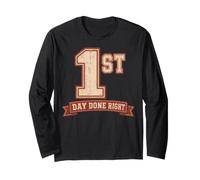 First Day Success Vintage Collegiate Style Long Sleeve T-Shirt