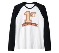 First Day Success Vintage Collegiate Style Raglan Baseball Tee