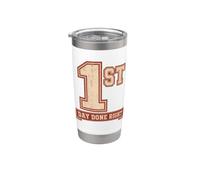 First Day Success Vintage Collegiate Style Stainless Steel Insulated Tumbler