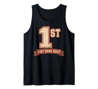 First Day Success Vintage Collegiate Style Tank Top
