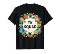 First Day TK TK Squad Fun Womens TK Teacher Early Learning Value Graphic T-Shirt, Men, Black, M