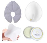 First Days Maternity - Breastfeeding Bundle, Hydrogel Breast Pads, Natural Nipple Balm, Large Reusable Bamboo Cotton Nursing Pads and Hot and Cold Gel Packs. Suitable for All New Mums