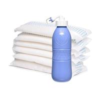 First Days Maternity Instant Perineal Cold Packs and Peri Bottle Duo, Postpartum Essentials, Easy-to-Use, 6 Instant Cold Packs with a Blue Peri Bottle