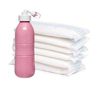 First Days Maternity Instant Perineal Cold Packs and Peri Bottle Duo, Postpartum Essentials, Easy-to-Use, 6 Instant Cold Packs with a Pink Peri Bottle