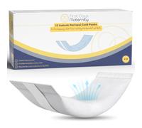 First Days Maternity Instant Perineal Cold Packs, Fully Absorbent Cold Packs with Soft Cotton Cover, No Need to Freeze, Provides 20 Minutes of Cold Therapy, Pack of 12