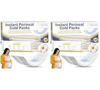 First Days Maternity Instant Perineal Cold Packs - Up to 20mins Cooling Effect - Absorbent, Disposable with Soft Cotton Cover - Ideal Hospital Bag Maternity Essentials (Pack of 12)
