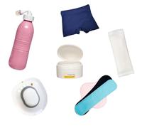 First Days Maternity Postpartum Recovery Bundle, 1 Pink Maxi Peri Bottle, 4 Instant Perineal Cold Packs, 1 Witch Hazel Pads, 2 Reusable Gel Packs, 1 Sitz Bath, 4 Postpatum Underwear Small (UK 8-12)