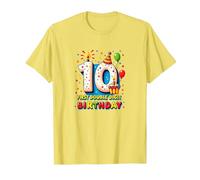 First Double Digit Birthday Celebration 10 Years Old T-Shirt, Men, Lemon, XL
