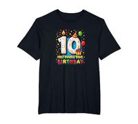 First Double Digit Birthday Celebration 10 Years Old T-Shirt, Men's Big and Tall, Black, 5X Tall