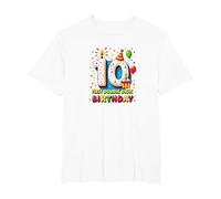 First Double Digit Birthday Celebration 10 Years Old T-Shirt, Men's Big and Tall, White, 3X Tall