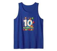 First Double Digit Birthday Celebration 10 Years Old Tank Top, Men, Royal Blue, M