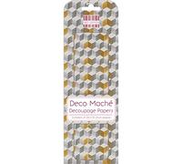 First Edition FEDEC197 | Decoupage Papers Grey Blocks | 26 x 37.5 cm | 3 Sheets | 22gsm | Perfect for Home Crafts, Upcycling, DIY and Papermache, 10x0.5x30 cm