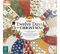 First Edition FEPAD243X21-First Edition FSC 8x8 Paper Pad-12 Days of Christmas, Multi, One