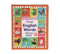 First English Words Sound Book, Interactive Learning Toy for Kids Ages 2-6, Early Educational Vocabulary Building with Audio, 9.65x11.61 inch