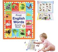 First English Words Sound Book, My First English Sound Toy - 300+ Words, 13 Themes, Speak and Spell, Fun Word Game, Juguete Educativo for Educational Language (Style-A)