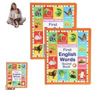 First English Words Sound Book, My First English Sound Toy - 470+ Words, 21 Themes, Speak and Spell, Fun Word Game, Best Englishs Pronunciation Books for Kids, Beginners (2pcs)