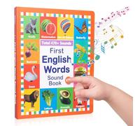 First English Words Sound Book, Phonics Toys, Speak and Spell, 21Theme 470+ Words English Pronunciation Toy, Fun Word Game, Educational Companion Studying Tool for Preschoolers Kindergarten (3-6Y)