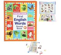 First English Words Sound Book, Talking English Learning Book for Toddlers, 470+ Words, 21 Themes, Juguete Educativo for Educational Language Alphabet Sound Book, Speak and Spell (A)